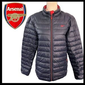 The Arsenal Navy with Red Accents Lightweight Down Puffer Jacket (M)